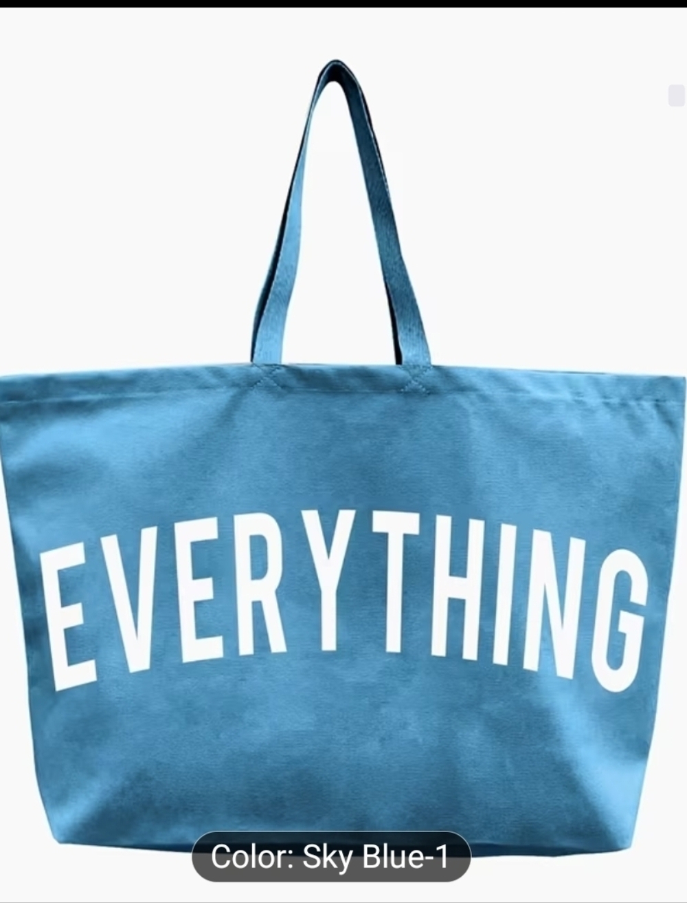 HUGE "EVERYTHING" 28" CANVAS TOTE. (ALSO CUSTOMIZABLE) Various Colors In Stock.
